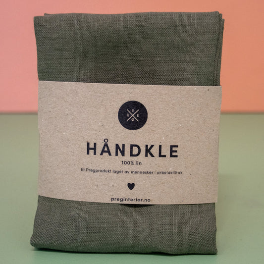 LIN KJØKKENHÅNDKLE OLIVEN - PREG Interiør