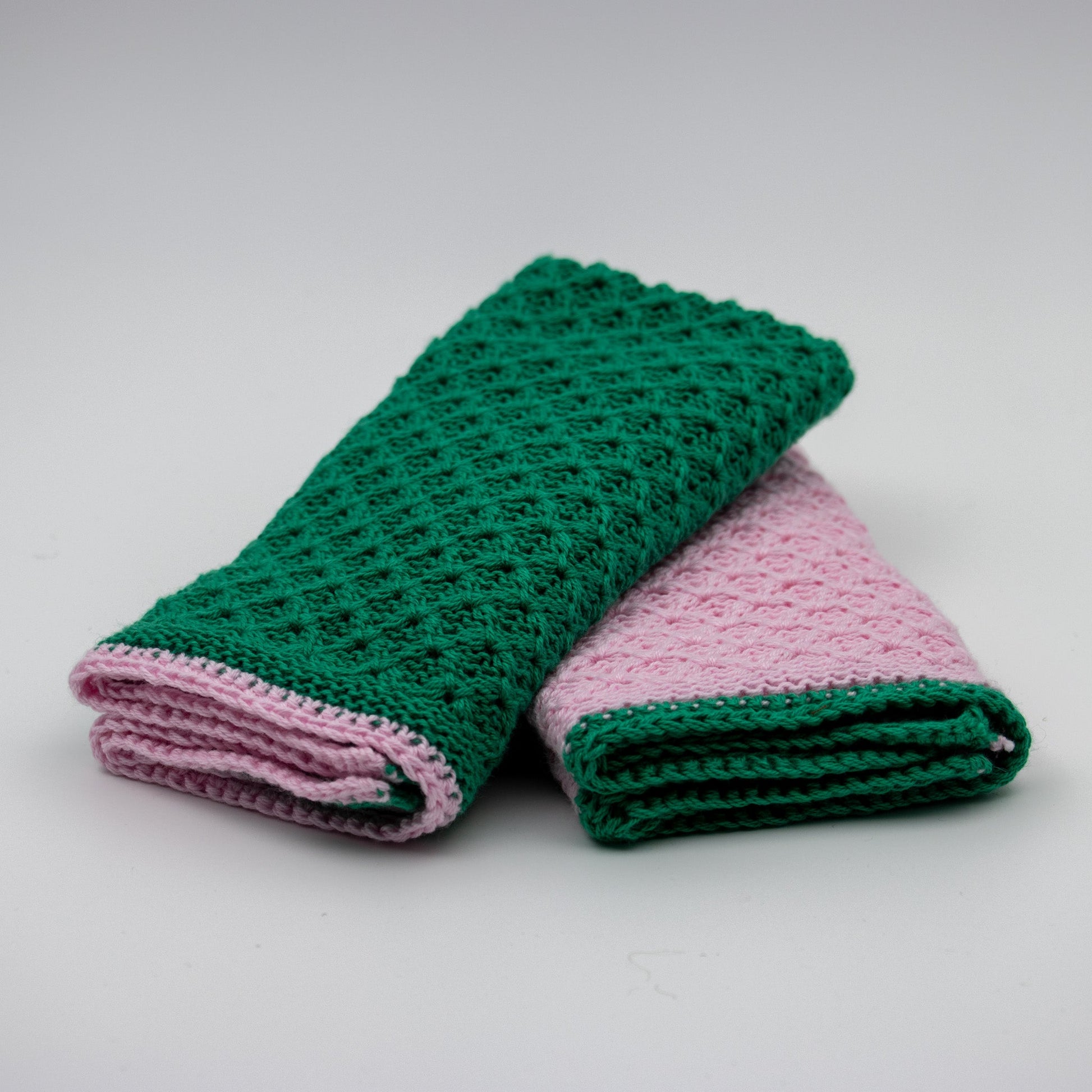 MOLLYKLUT 2 PK LYS ROSA/GRØNN - PREG Interiør