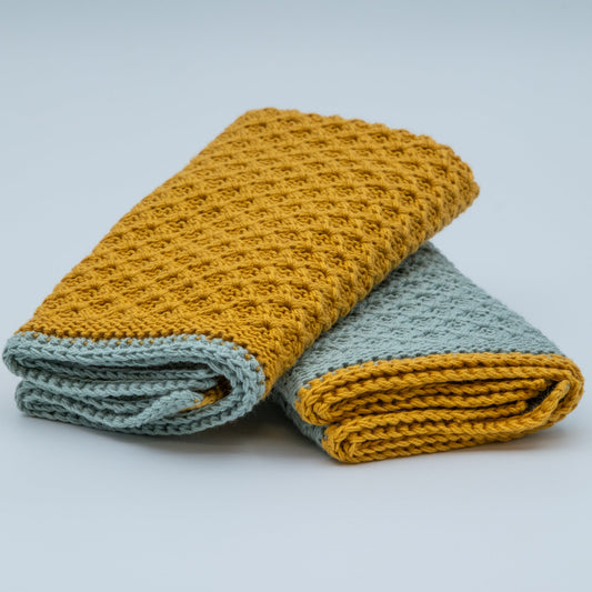 Mollyklut 2 pk okergul/aqua - PREG Interiør