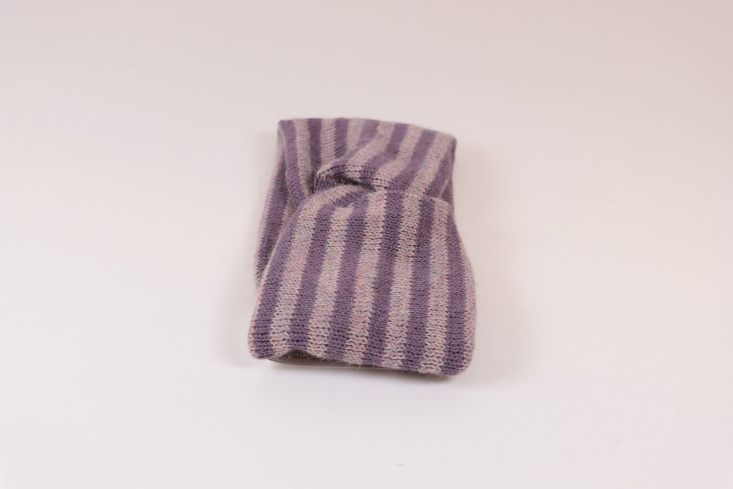 PANNEBÅND TVIST ALPAKKA STRIPET RØYKLILLA/MELERT LYS LILLA - PREG Interiør