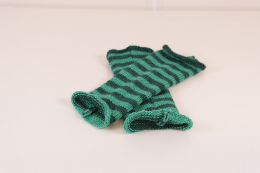 PULSVARMERE ALPAKKA STRIPET TURKIS/MELERT MØRK TURKIS - PREG Interiør