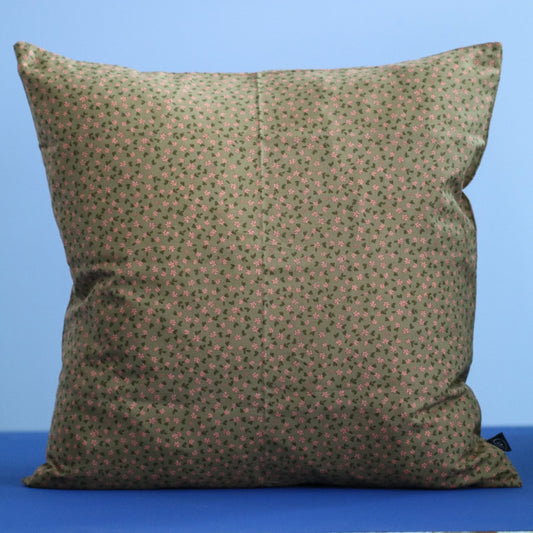 PUTETREKK 50 X 50 OLIVEN MED BLOMSTER - PREG Interiør