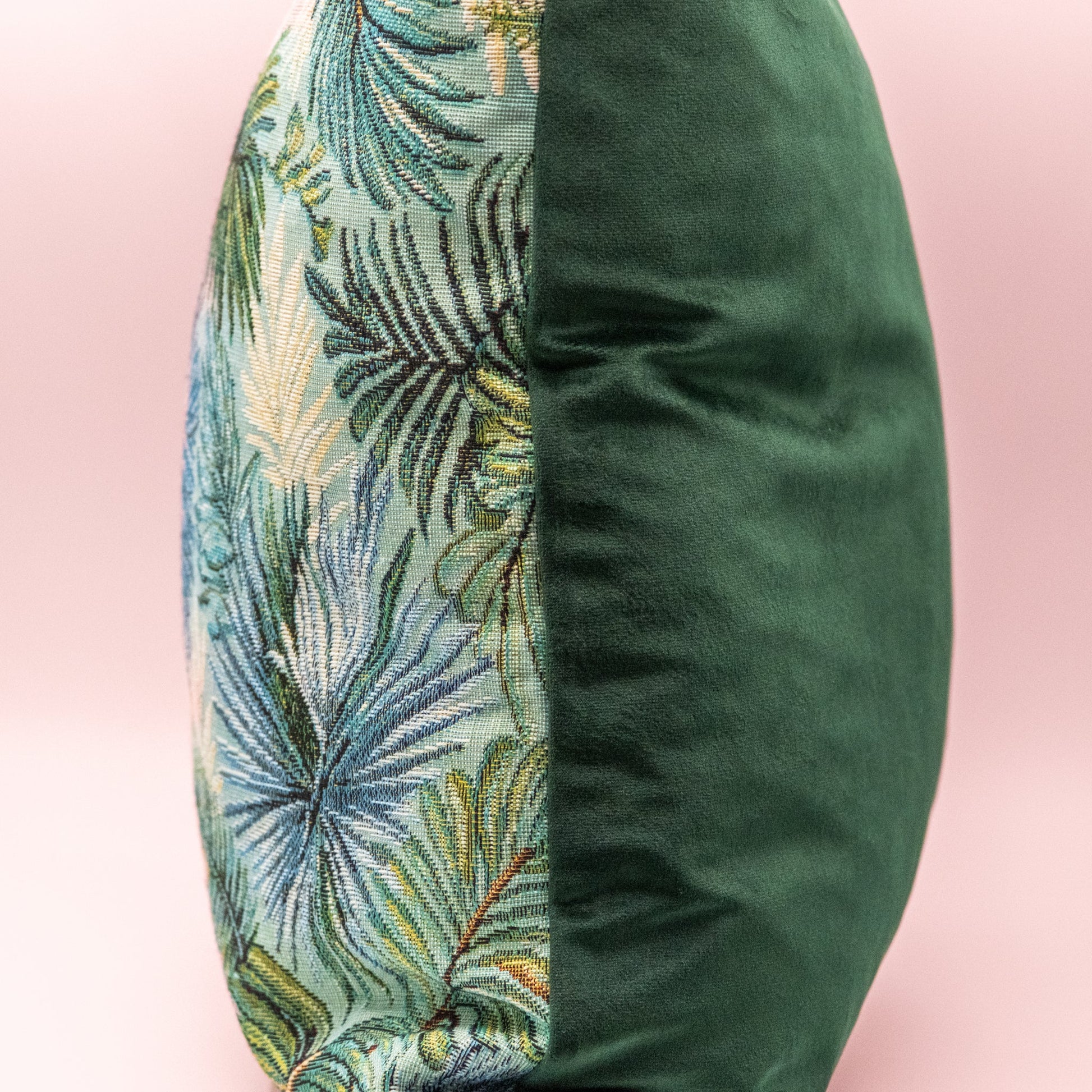 Putetrekk gobelin turkis med blader - PREG Interiør