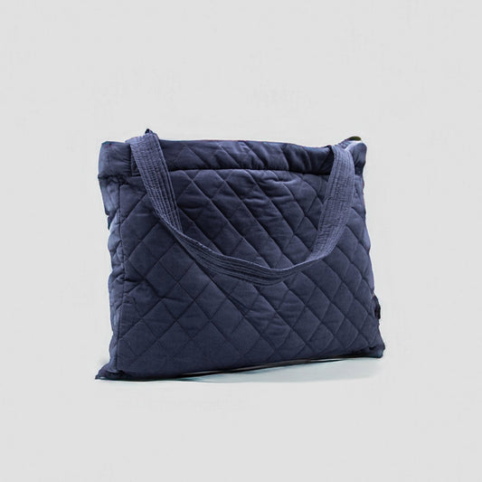 QUILTET KRISTIN VESKE BABY KORDFLØYEL MARINE - PREG Interiør