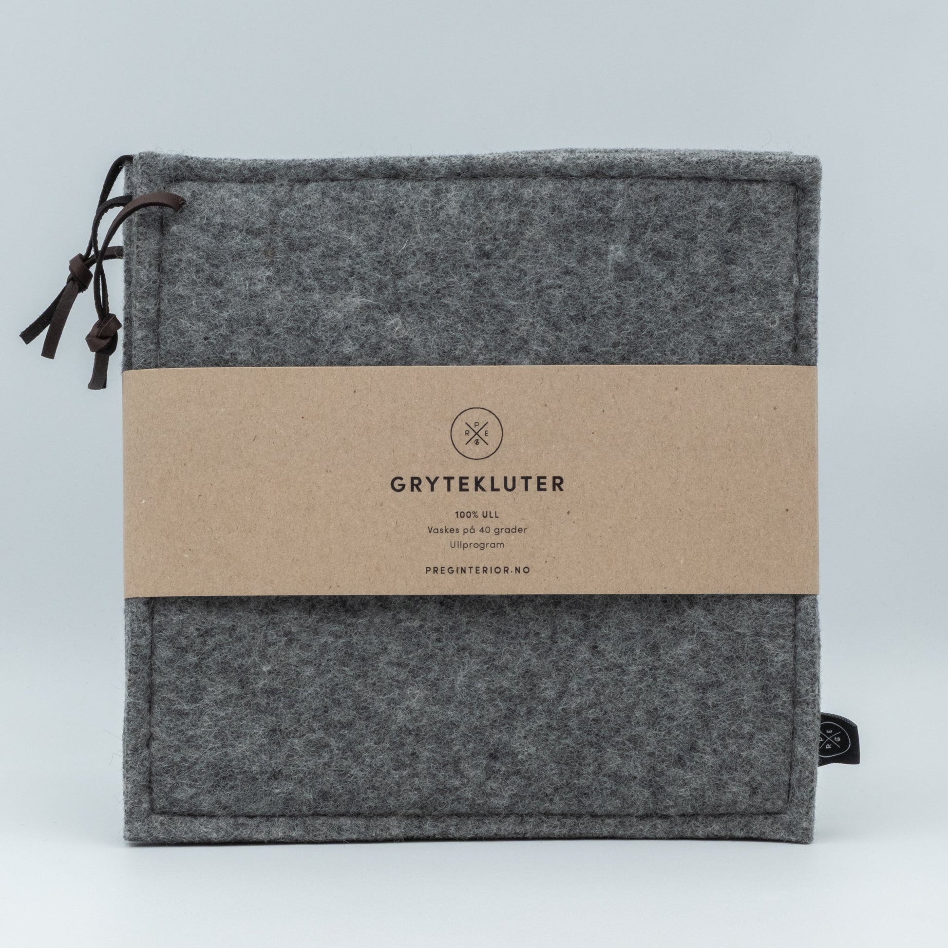 Ull grytekluter melert mørk grå - PREG Interiør