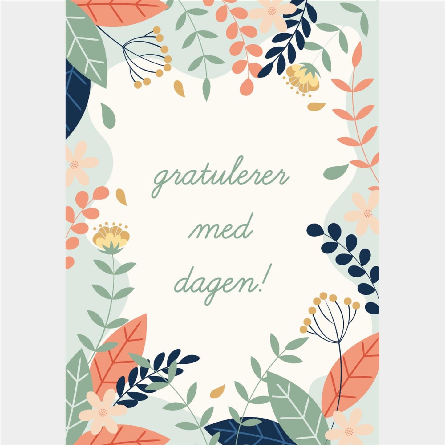 ANLEDNINGSKORT A5 BLOMSTER - PREG Interiør