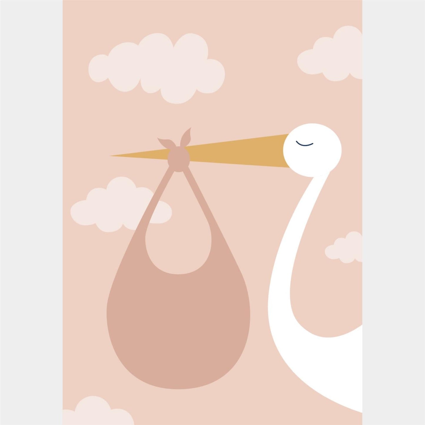 ANLEDNINGSKORT A5 STORK ROSA - PREG Interiør