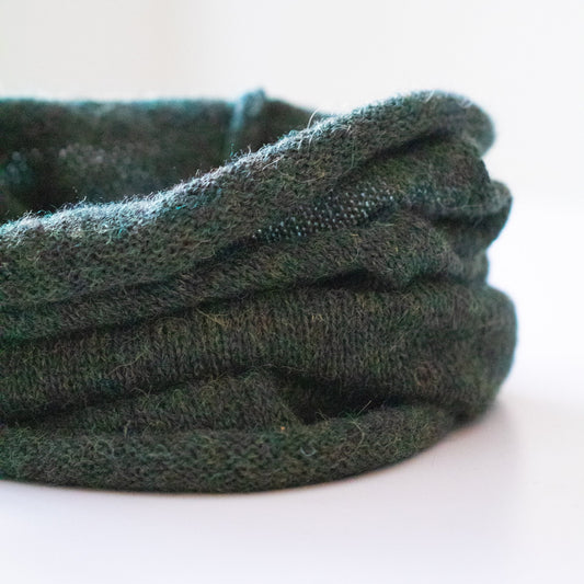 BUFF ALPAKKA MELERT MØRK GRØNN - PREG Interiør