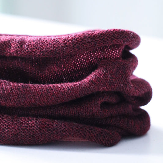 BUFF ALPAKKA MELERT MØRK RØD - PREG Interiør