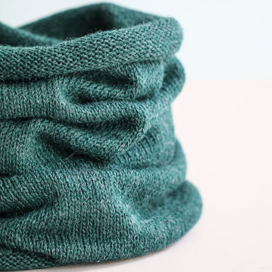 BUFF ALPAKKA MELERT MØRK TURKIS - PREG Interiør