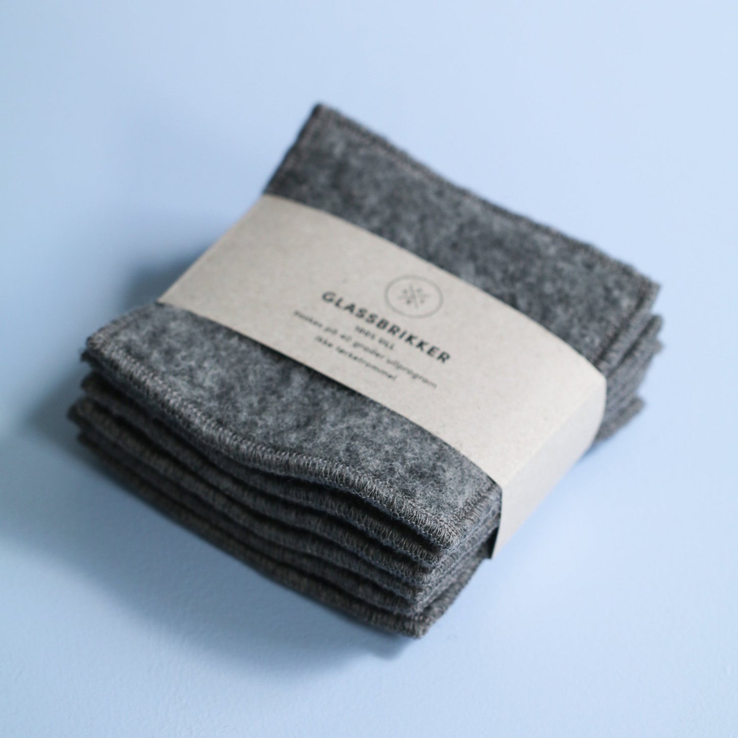 GLASSBRIKKER ULL MELERT MØRK GRÅ - PREG Interiør