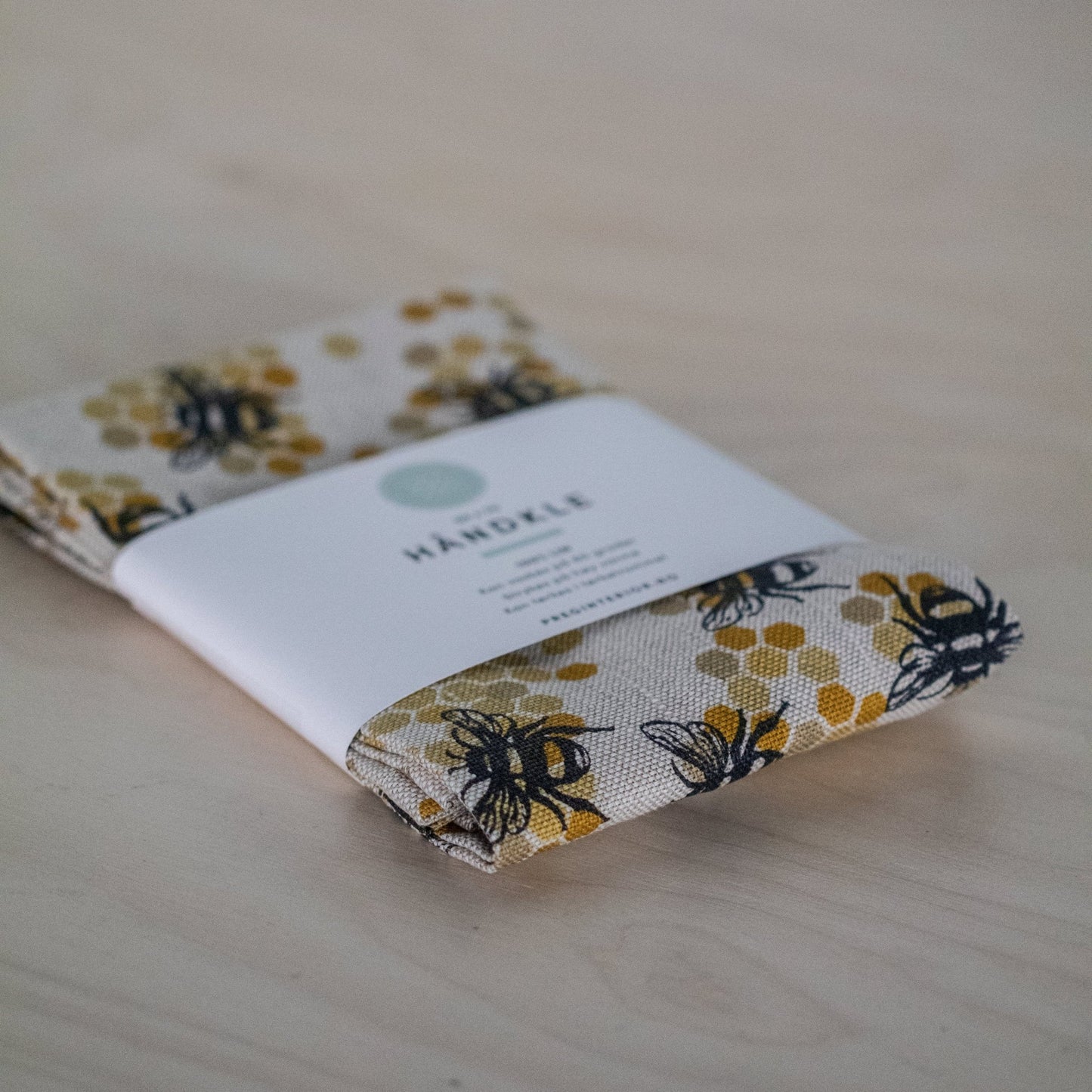 KJØKKENHÅNDKLE LIN/BOMULL NATUR MED BIER - PREG Interiør