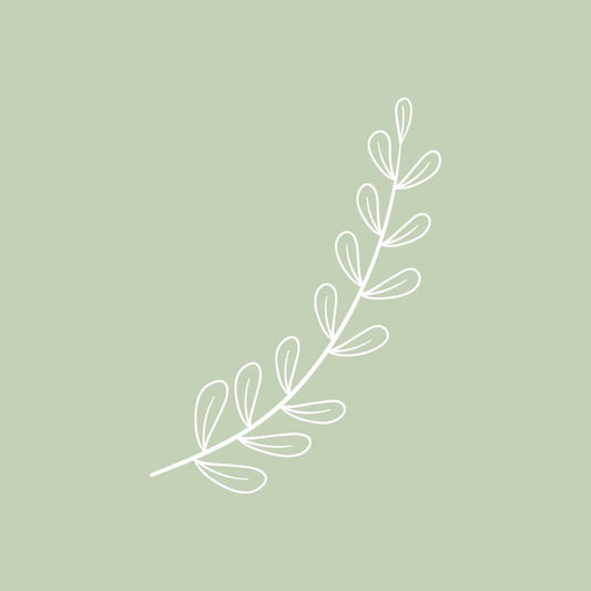 KORT BLOMSTERMOTIV DUS GRØNN - PREG Interiør