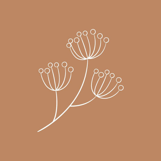 KORT BLOMSTERMOTIV RUST - PREG Interiør