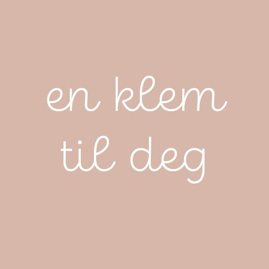 KORT EN KLEM TIL DEG DUS ROSA - PREG Interiør