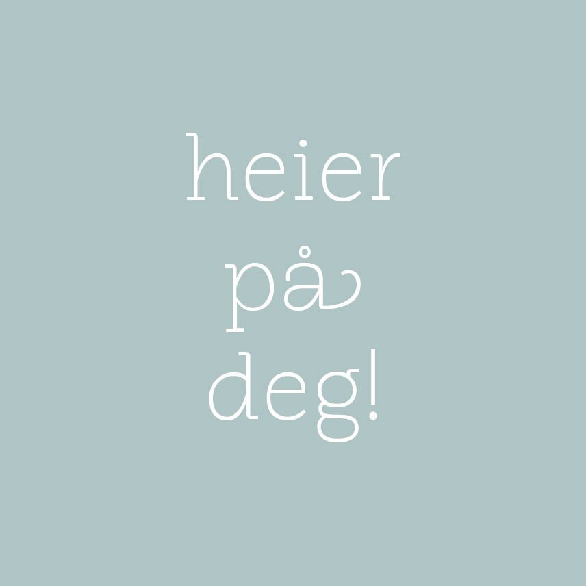 KORT HEIER PÅ DEG DUS BLÅ - PREG Interiør