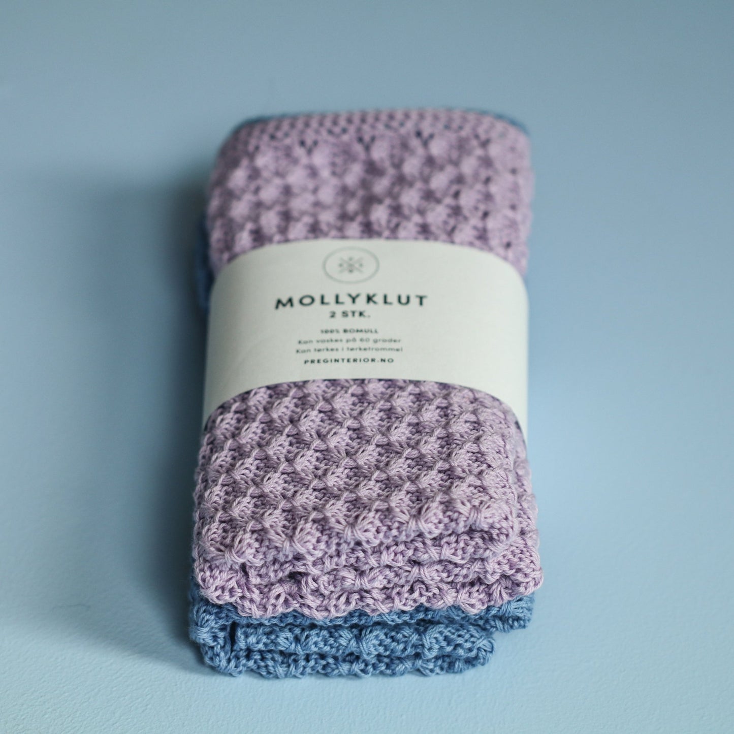 MOLLYKLUT 2 PK BLÅ/LILLA - PREG Interiør