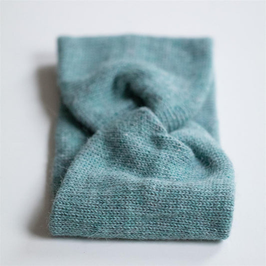 PANNEBÅND TVIST ALPAKKA MELERT LYS AQUA - PREG Interiør