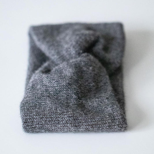 PANNEBÅND TVIST ALPAKKA MELERT MØRK GRÅ - PREG Interiør