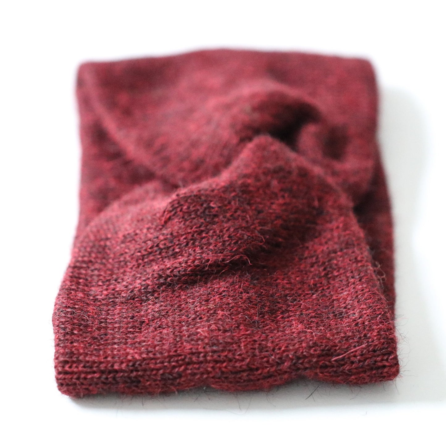 PANNEBÅND TVIST ALPAKKA MELERT MØRK RØD - PREG Interiør