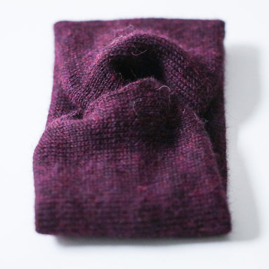 PANNEBÅND TVIST ALPAKKA MELERT PLOMME - PREG Interiør