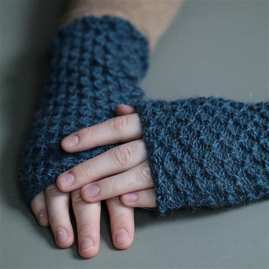 PULSVARMERE ALPAKKA MELERT MØRK AQUA - PREG Interiør