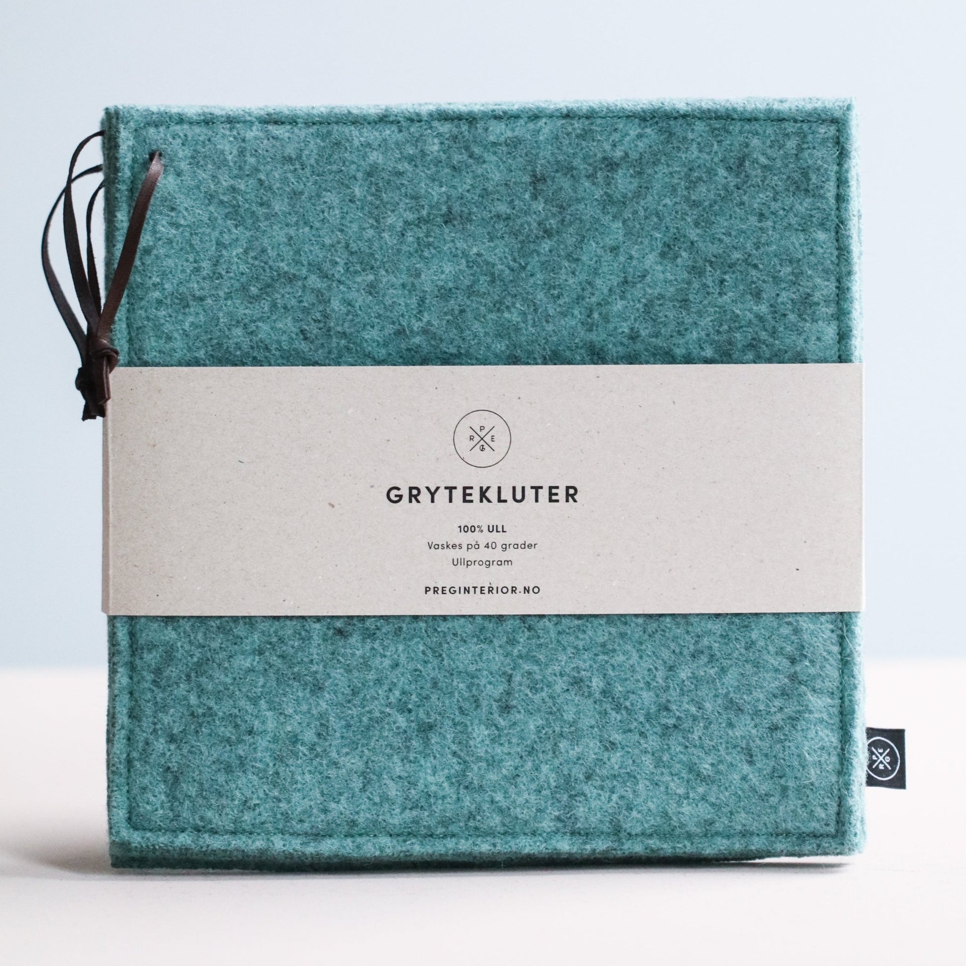 ULL GRYTEKLUTER MELERT MINTGRØNN - PREG Interiør