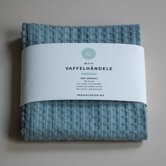 VAFFELHÅNDKLE GRÅBLÅ - PREG Interiør