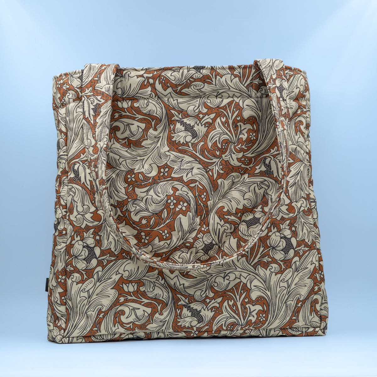 Quiltet Solveig-veske brun med paisley