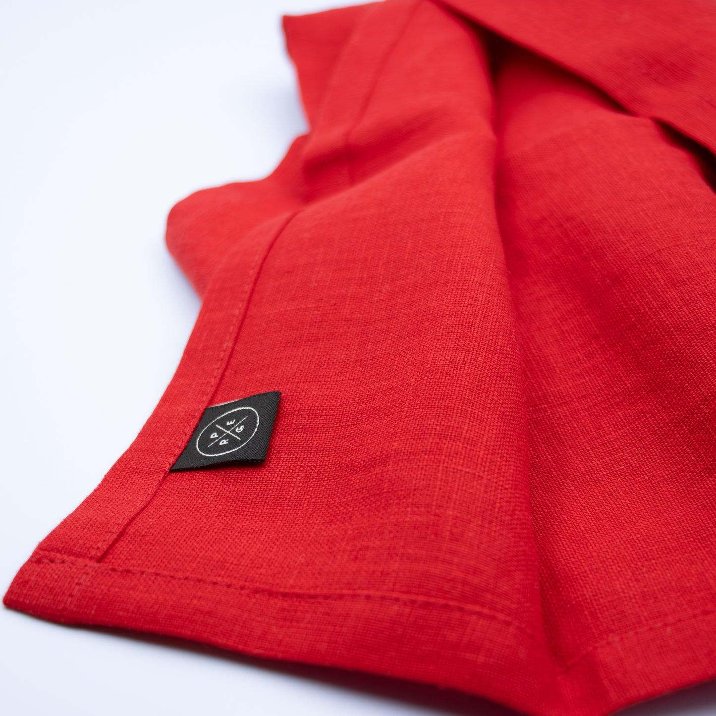 Lin kjøkkenhåndkle rød