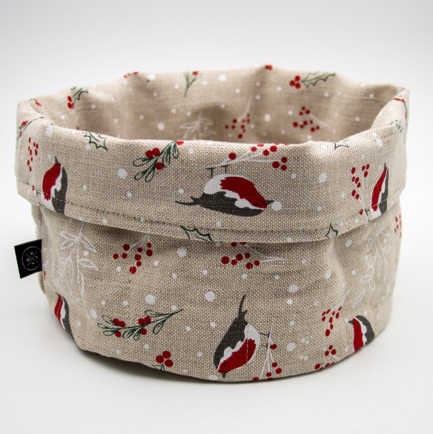 Brødkurv lin/bomull dompap - PREG Interiør