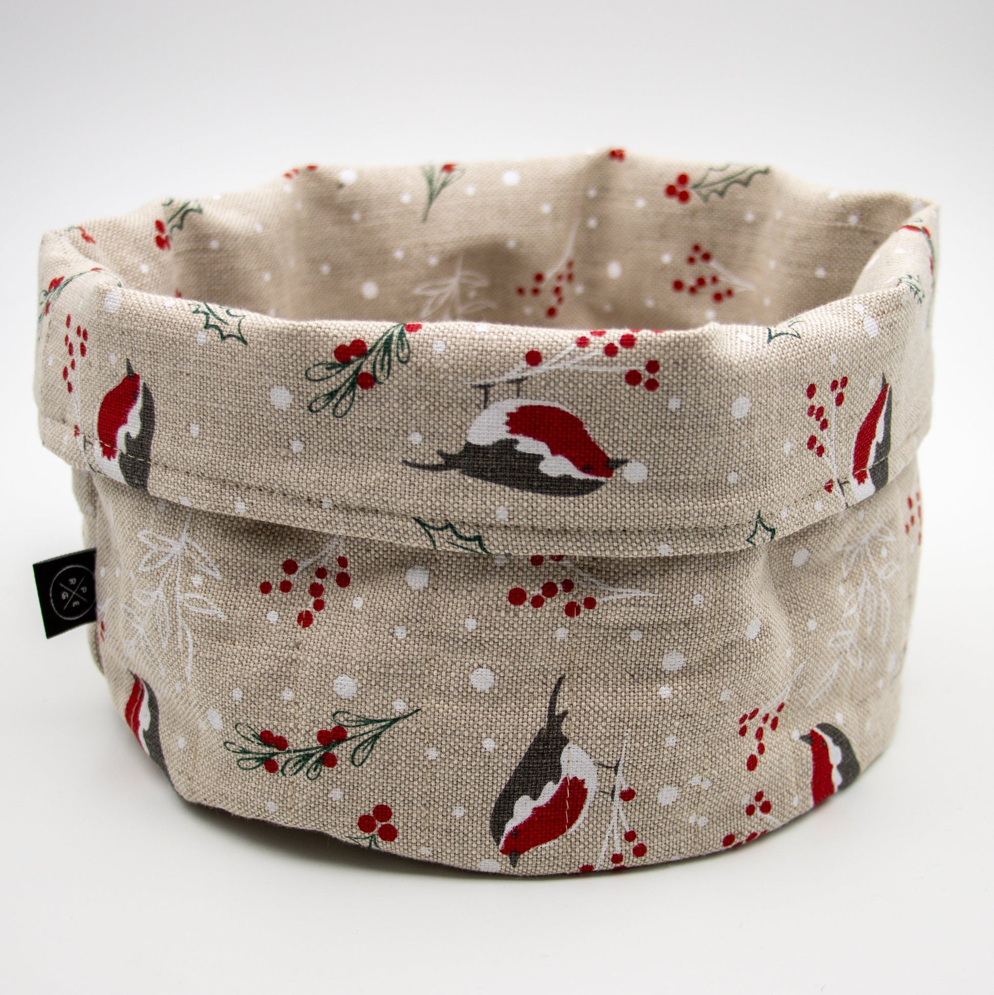 Brødkurv lin/bomull dompap - PREG Interiør