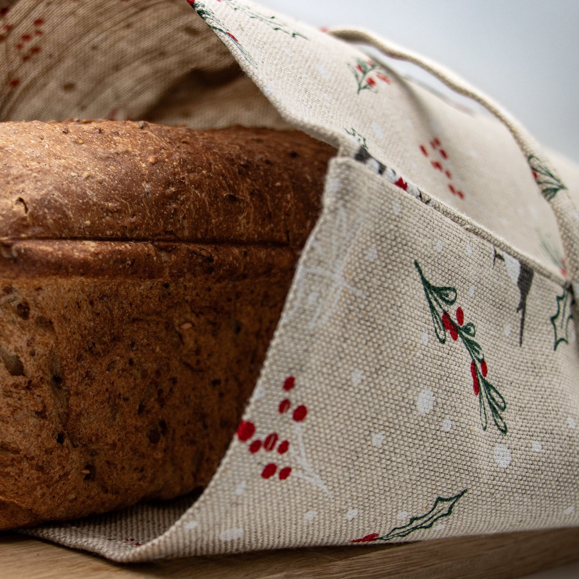Brødpose lin/bomull dompap - PREG Interiør