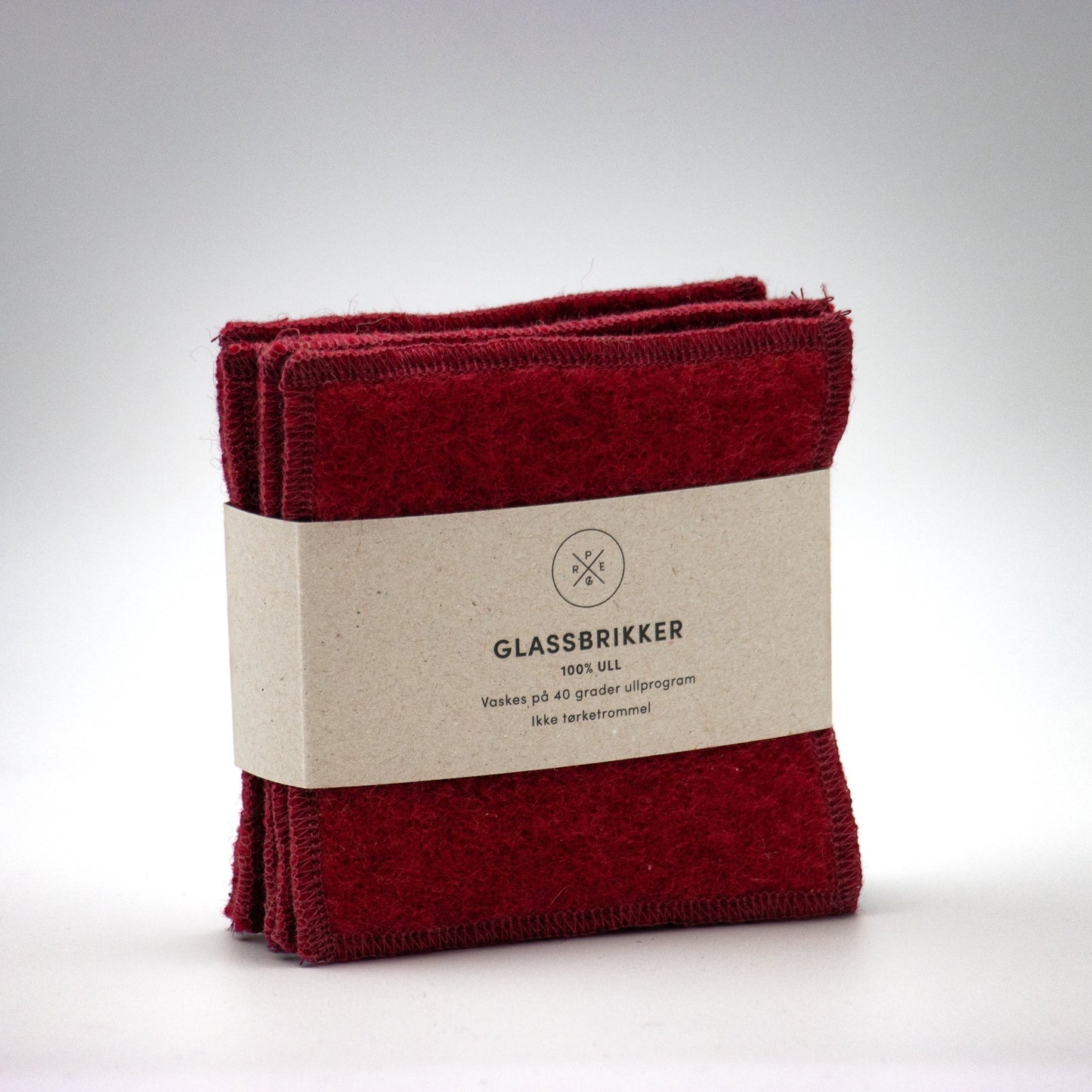 Glassbrikker ull rød - PREG Interiør