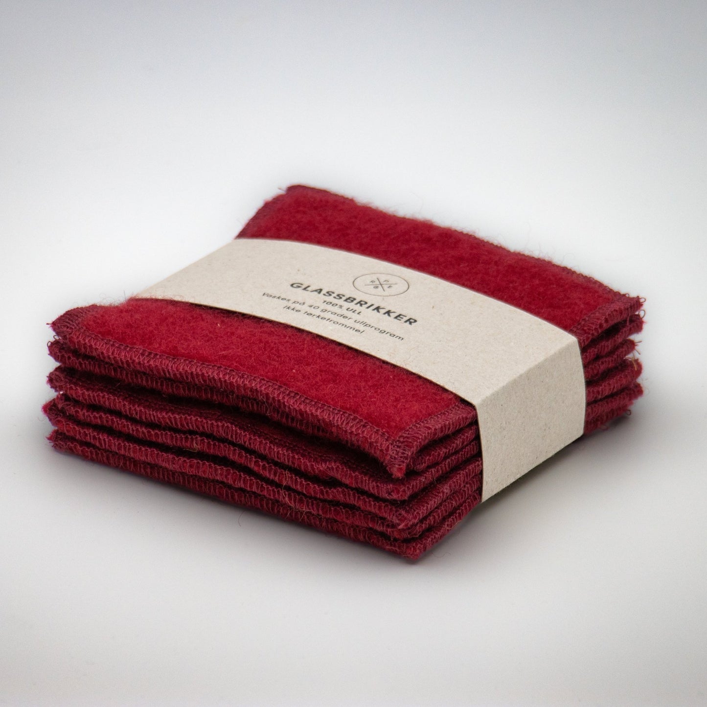 Glassbrikker ull rød - PREG Interiør