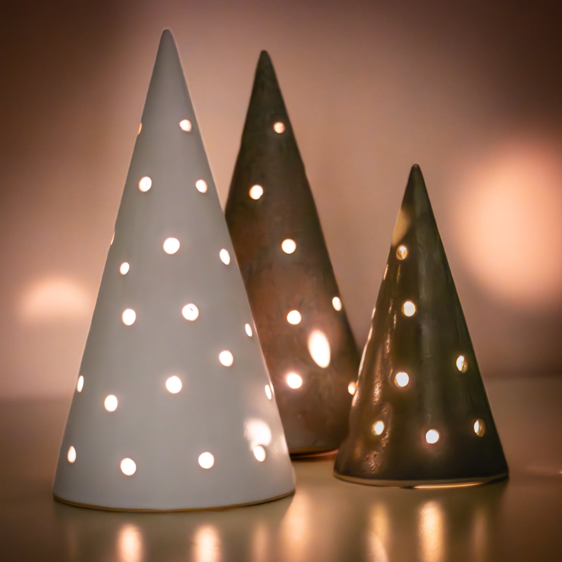 Juletre lite for telys grazie lyseblå - PREG Interiør