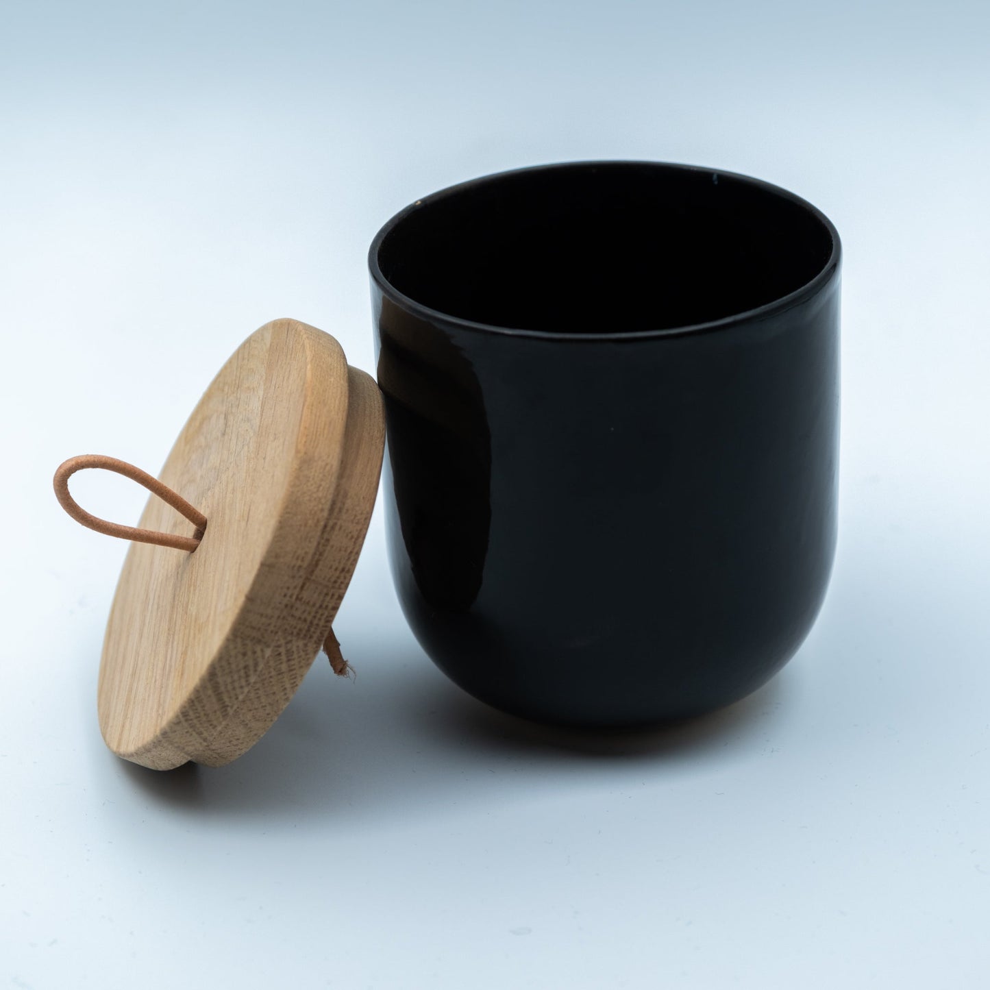 Krukke med lokk sort - PREG Interiør