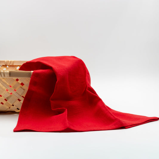 Lin kjøkkenhåndkle rød - PREG Interiør