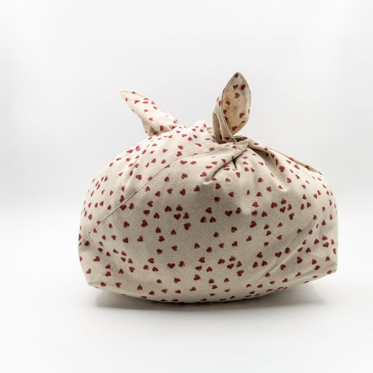 Lin knytekurv med hjerter - PREG Interiør