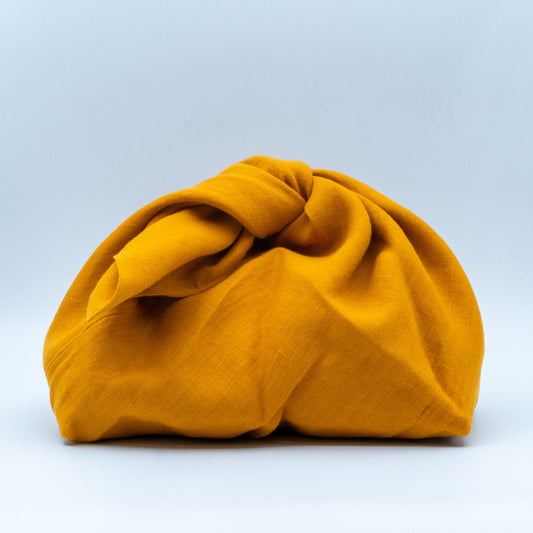 Lin knytekurv sennepsgul - PREG Interiør