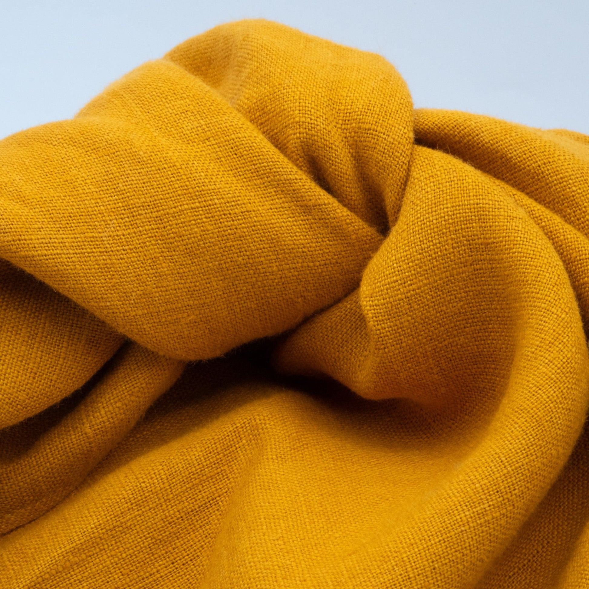 Lin knytekurv sennepsgul - PREG Interiør