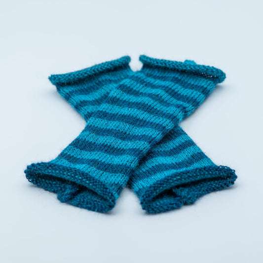 Pulsvarmere alpakka melert mørk blå/ melert petrol - PREG Interiør