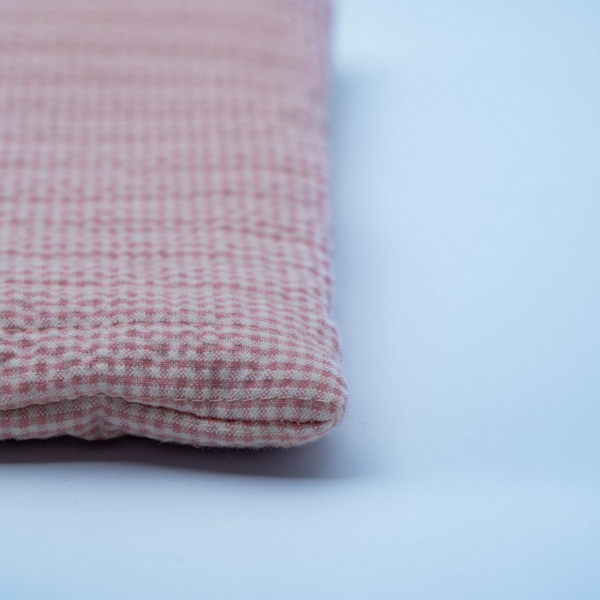 Quiltet clutch liten rosa/hvite ruter - PREG Interiør