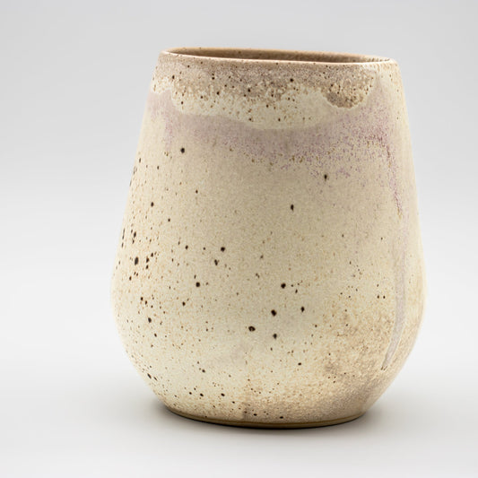 VASE RUND LITEN BEIGE FUGLEEGG - PREG Interiør