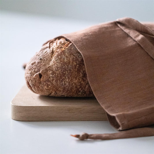 Lin brødpose brun