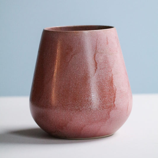 VASE RUND STOR POTPURRI ROSA