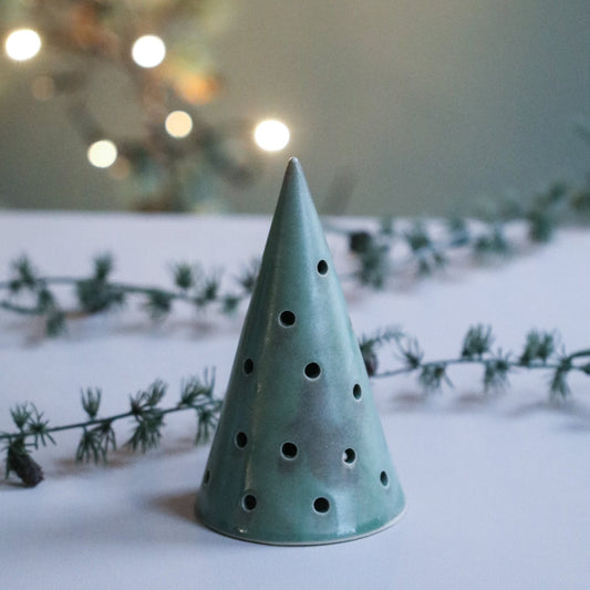 Juletre lite for telys celadon grønn - PREG Interiør