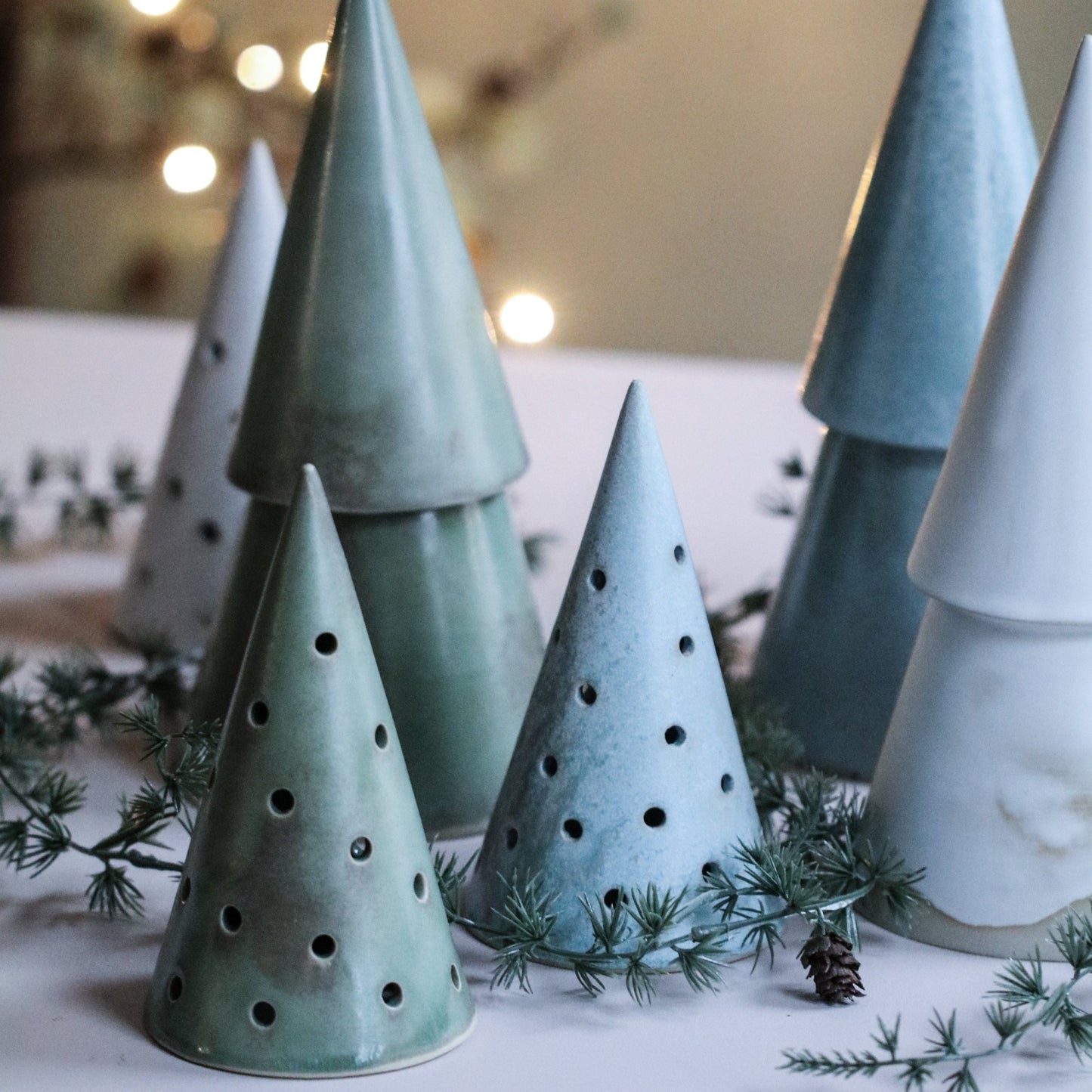 Juletre lite for telys grazie lyseblå - PREG Interiør