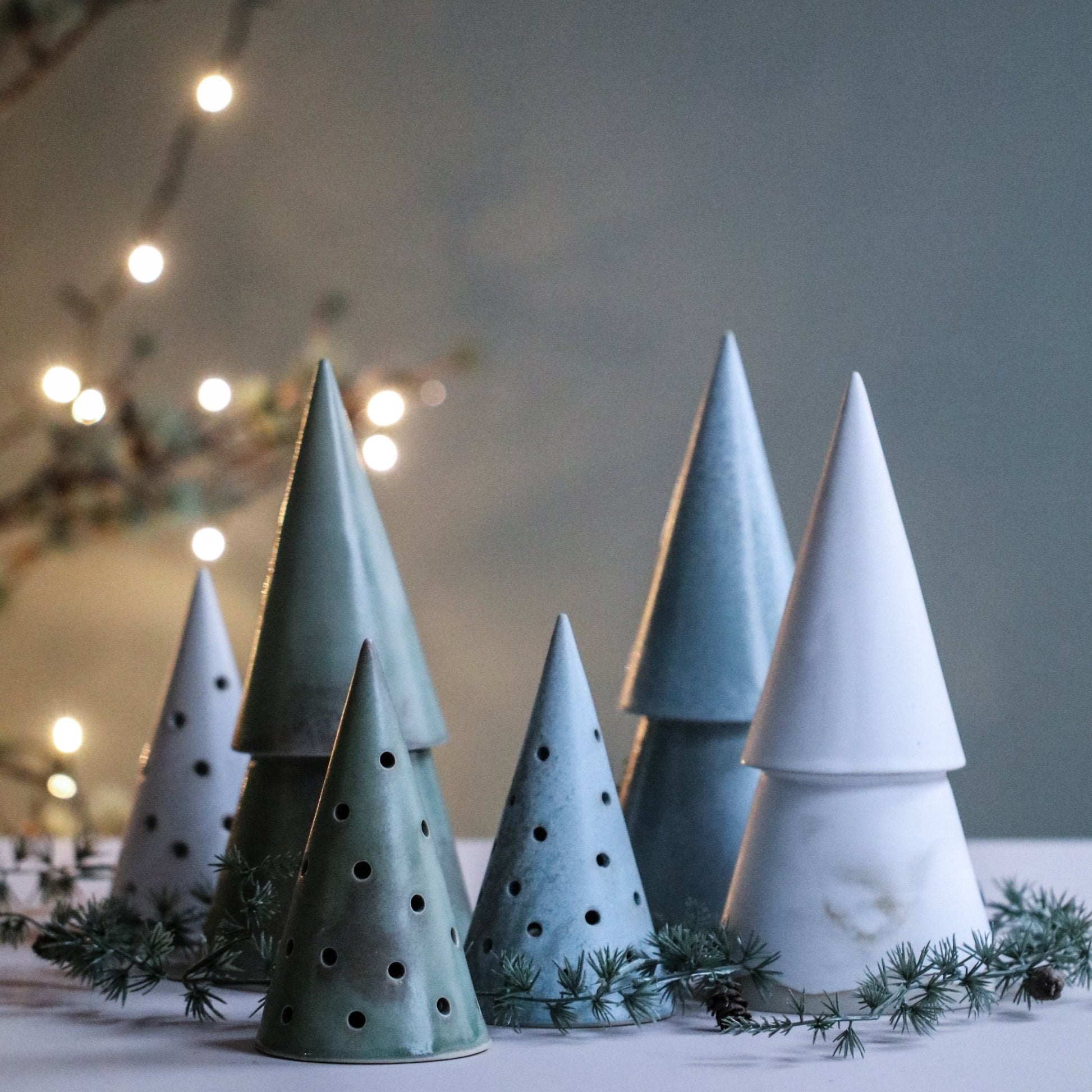 Juletre lite for telys grazie lyseblå - PREG Interiør