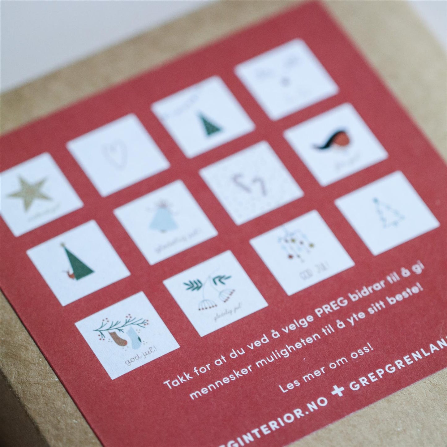 KORTPAKKE JUL 12 STK - PREG Interiør